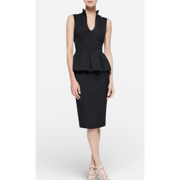 BLACK HALO | Candeese Peplum Sheath Dress in Black, Size 4 - Picture 10 of 10